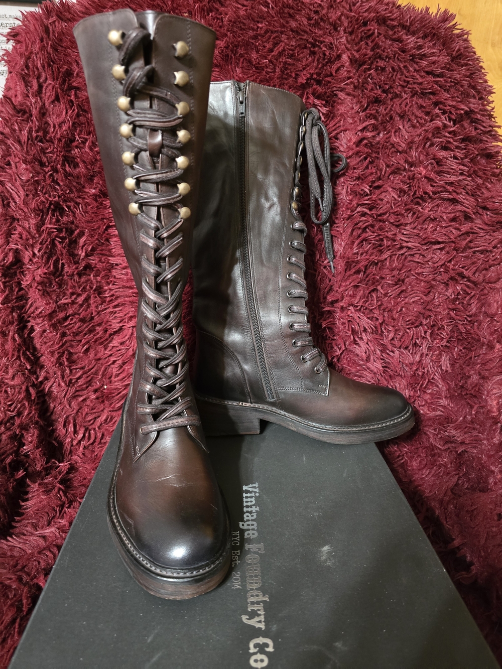 Sadelle VFL283 Brown Women's Combat Boots